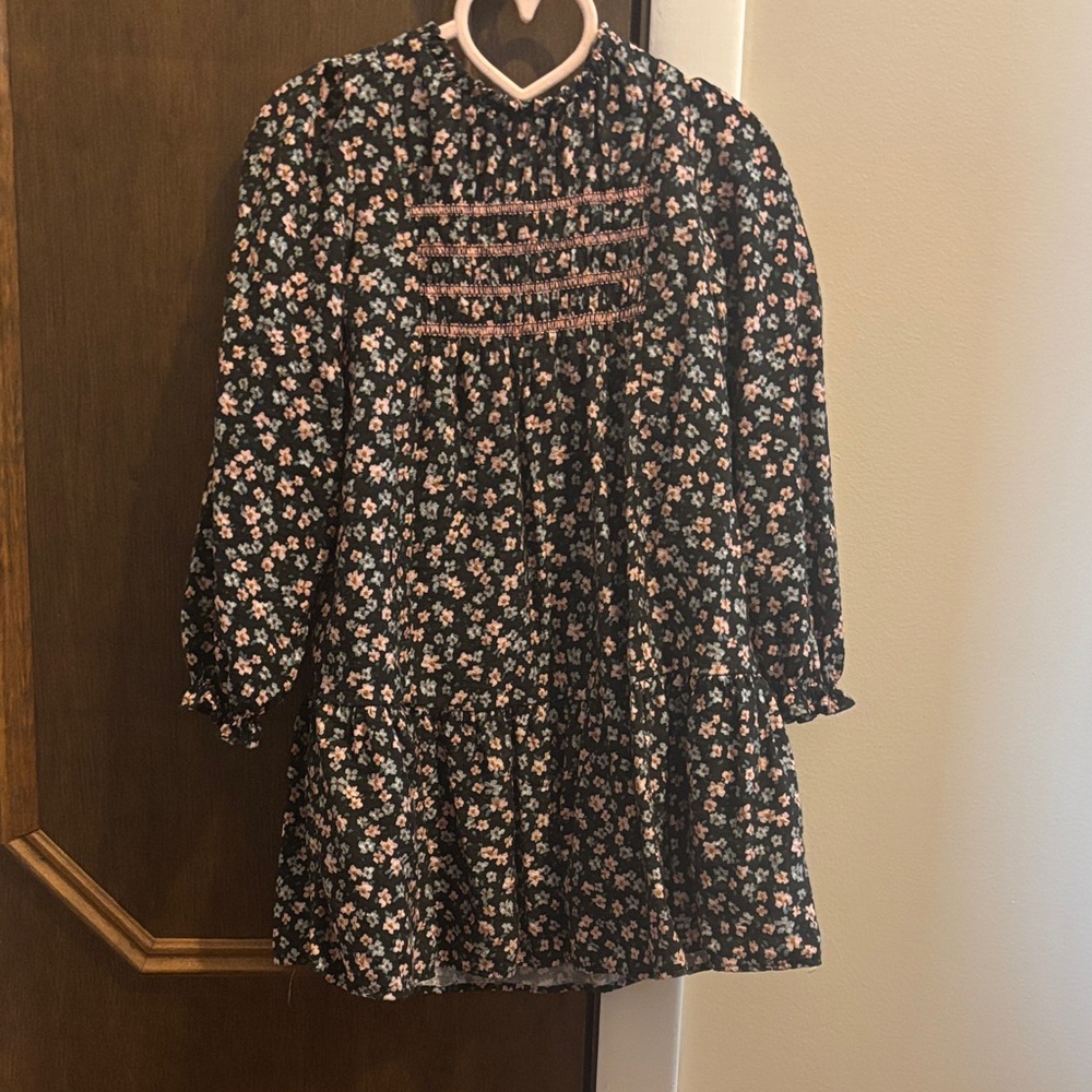 Zara Black Floral Kids Dress